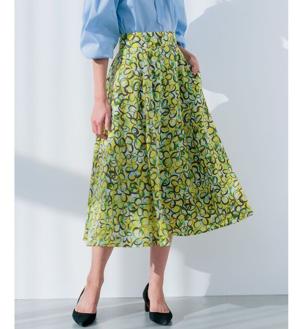 組曲「プランタンプリント フレアスカート」|スカート|イエロー系5