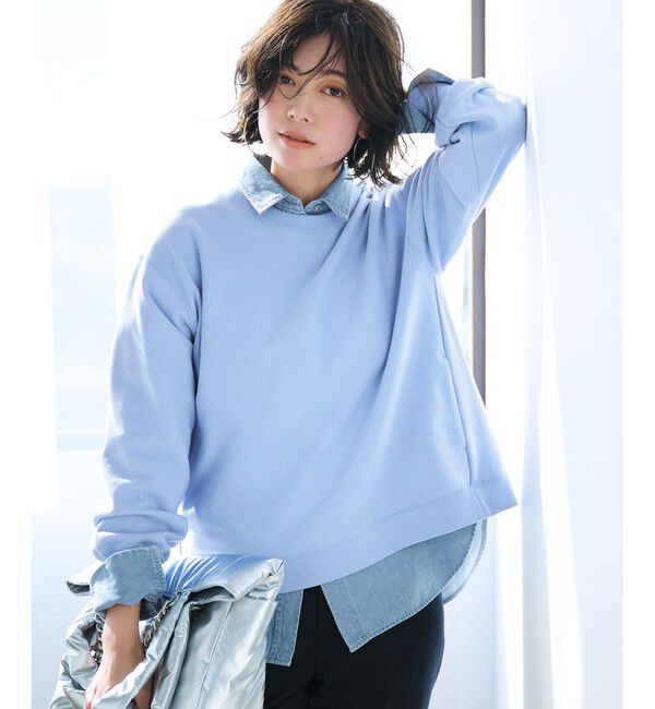 23区「【WEB&一部店舗限定カラーあり/Oggi2月号掲載】カラー スウェット」|Tシャツ・カットソー|ｱｸｱﾏﾘﾝ(3