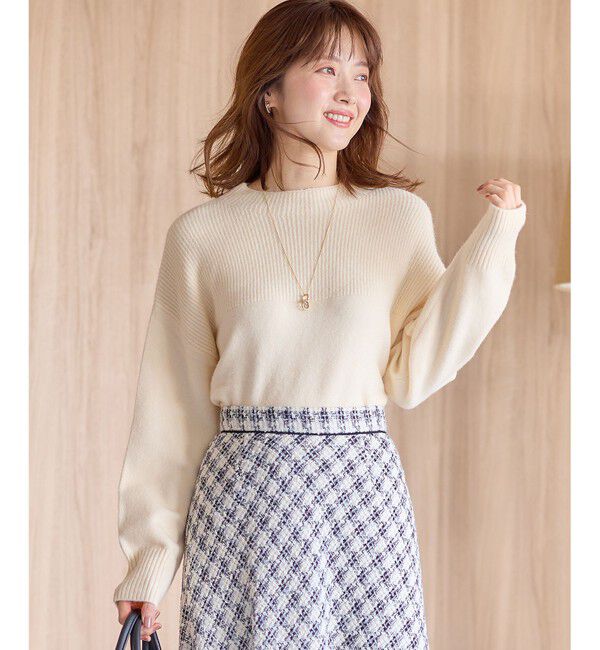 ANY SIS「【洗える】アンゴラブレンド ニット」|ニット・セーター|アイボリー