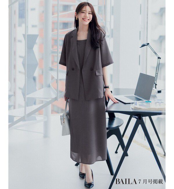 ANY SIS「【接触冷感・速乾・UVカット・洗える】スイートクール ジャケット」|テーラードジャケット|