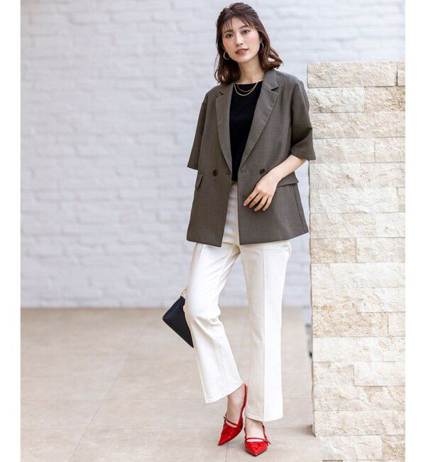 ANY SIS「【接触冷感・速乾・UVカット・洗える】スイートクール ジャケット」|テーラードジャケット|