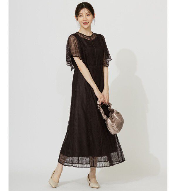 ANY SIS「【洗える】ストライプレーシー ドレス」|ドレス|