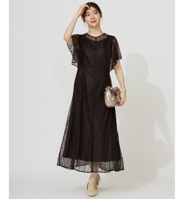 ANY SIS「【洗える】ストライプレーシー ドレス」|ドレス|