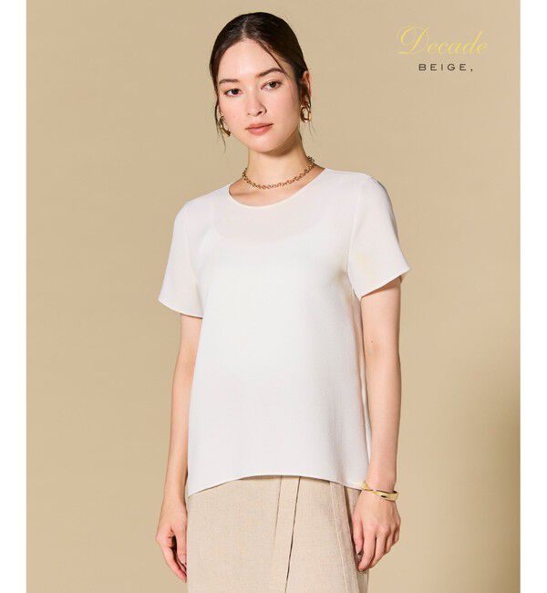 BEIGE,「SHELBY / ハーフスリーブブラウス」|シャツ・ブラウス|White