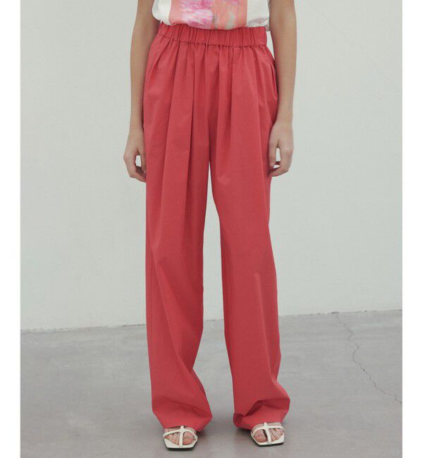 BEIGE,「【洗える・CLUEL 5月号掲載】MALLOW / コットンイージーワイドパンツ」|その他|Poppy Red