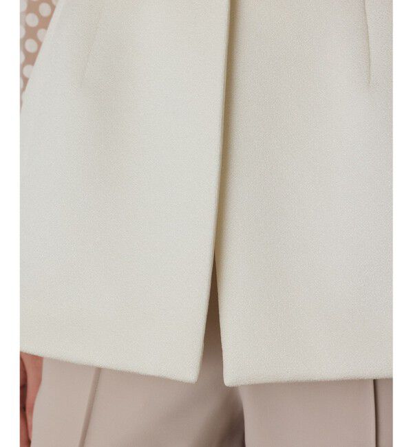  「ダンボールニットジレジャケット」|ノーカラージャケット|