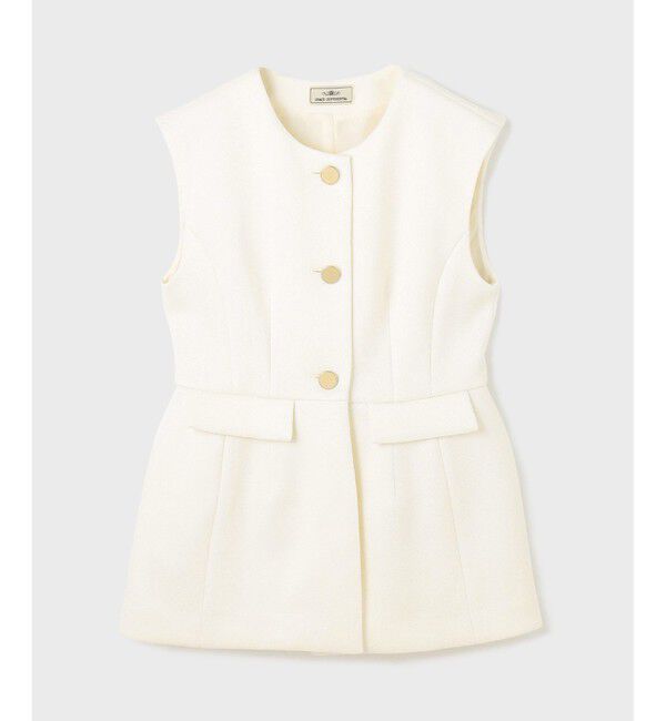  「ダンボールニットジレジャケット」|ノーカラージャケット|