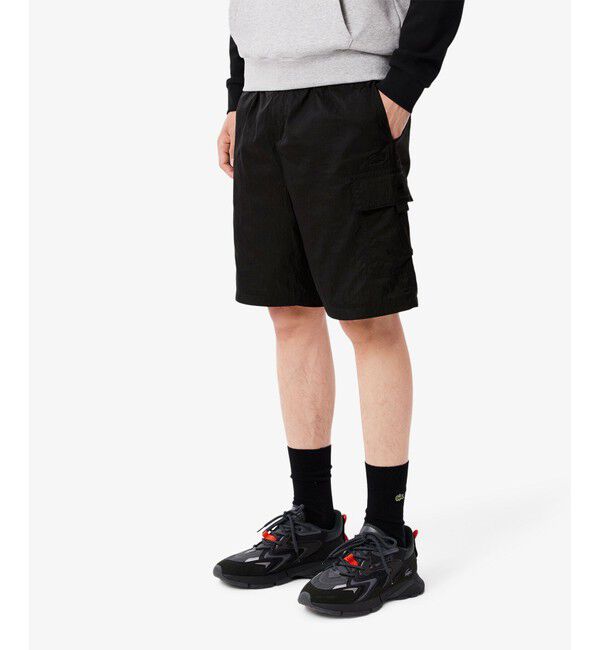 LACOSTE「ナイロンリップストップカーゴショーツ」|その他|ブラック