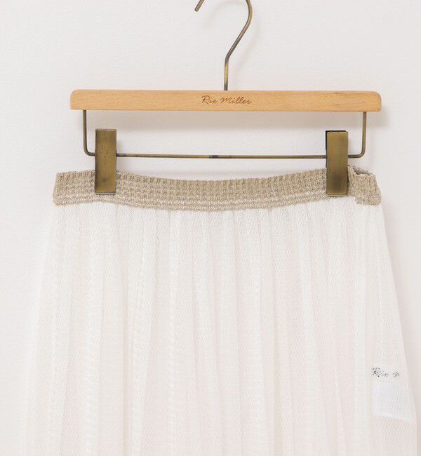 Rie Miller「ウォッシャブルラッセルチュールプリーツスカート」|スカート|