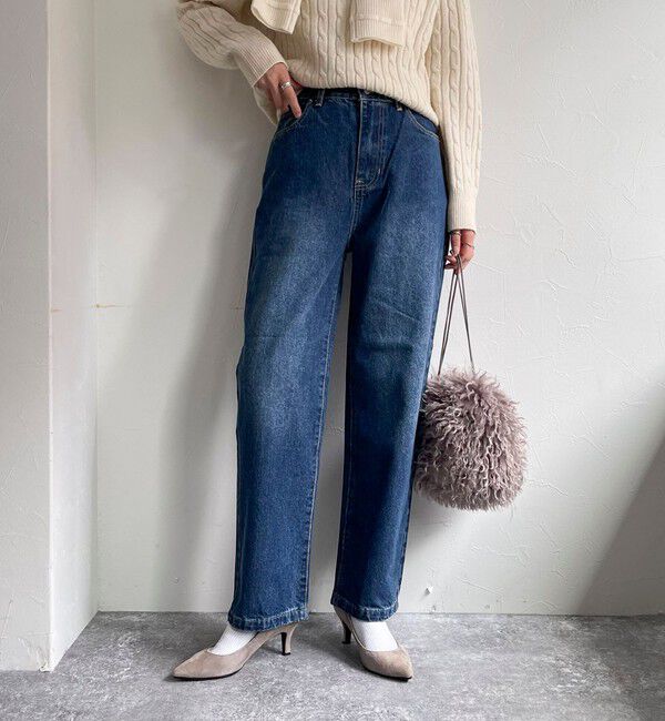 fredy emue「ストレートデニムパンツ」|デニム|ブルー