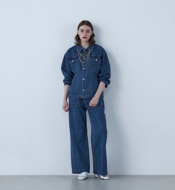 fredy emue「【LA COURBE】前ポケットフレアデニムパンツ」|デニム|