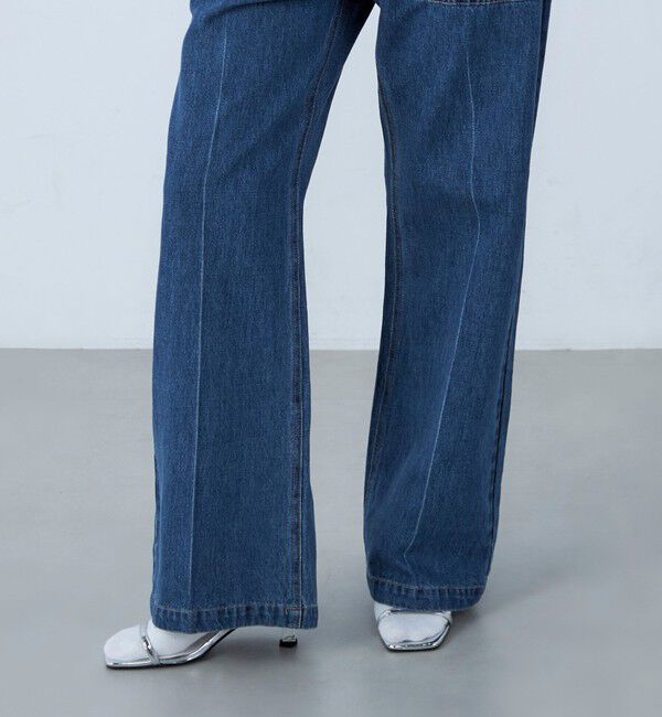 fredy emue「【LA COURBE】前ポケットフレアデニムパンツ」|デニム|