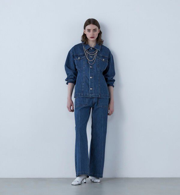 fredy emue「【LA COURBE】前ポケットフレアデニムパンツ」|デニム|