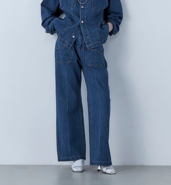 fredy emue「【LA COURBE】前ポケットフレアデニムパンツ」|デニム|