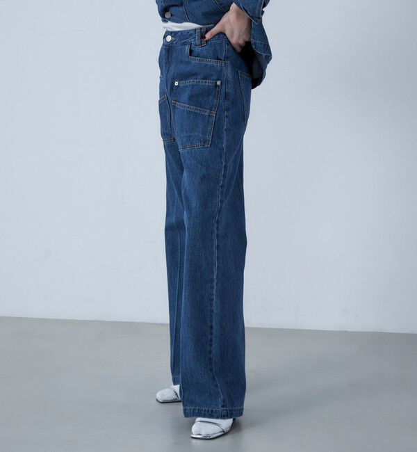 fredy emue「【LA COURBE】前ポケットフレアデニムパンツ」|デニム|