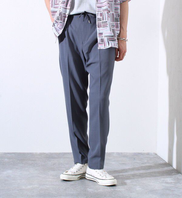 GLOSTER「【セットアップ着用可能】【GLOSTER/グロスター】ノーカラーセットパンツ イージーパンツ」|チノ|