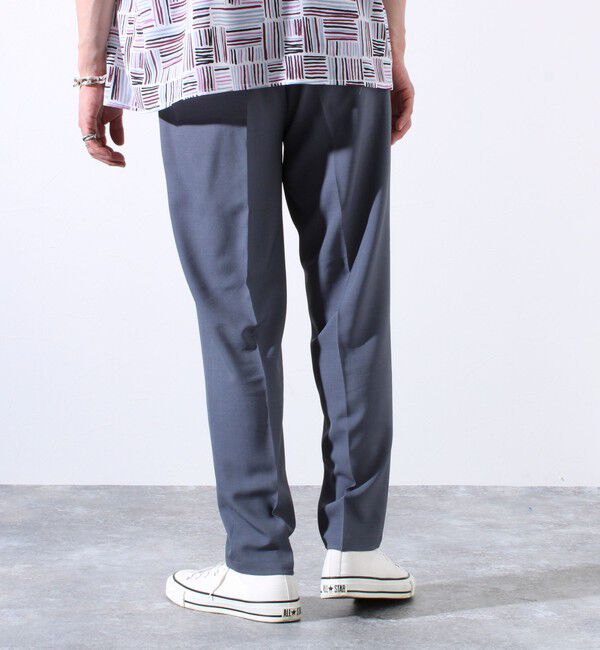 GLOSTER「【セットアップ着用可能】【GLOSTER/グロスター】ノーカラーセットパンツ イージーパンツ」|チノ|
