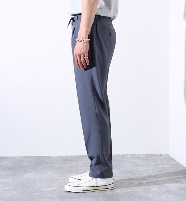 GLOSTER「【セットアップ着用可能】【GLOSTER/グロスター】ノーカラーセットパンツ イージーパンツ」|チノ|