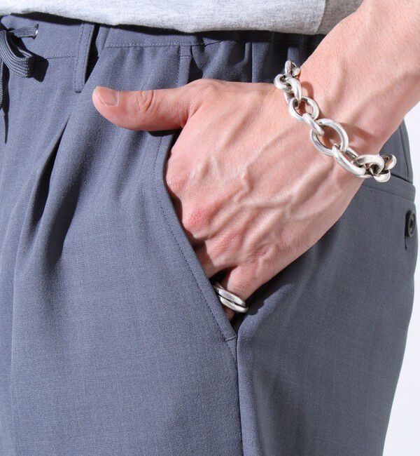 GLOSTER「【セットアップ着用可能】【GLOSTER/グロスター】ノーカラーセットパンツ イージーパンツ」|チノ|