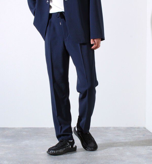 GLOSTER「【セットアップ着用可能】【GLOSTER/グロスター】ノーカラーセットパンツ イージーパンツ」|チノ|