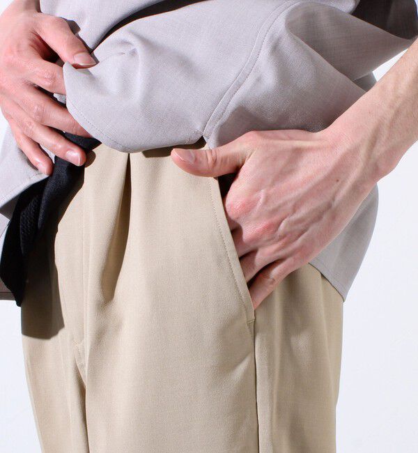 GLOSTER「【セットアップ着用可能】【GLOSTER/グロスター】ノーカラーセットパンツ イージーパンツ」|チノ|