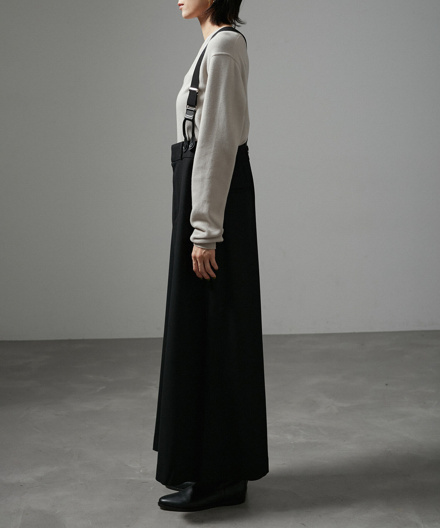 SALON adam et rope'「【WEB限定】サスペンダートラペーズスカート」|スカート|