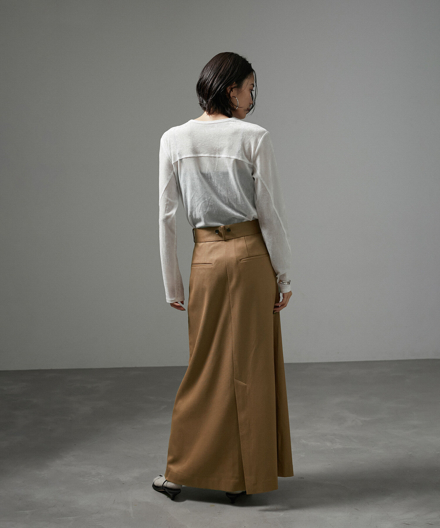 SALON adam et rope'「【WEB限定】サスペンダートラペーズスカート」|スカート|