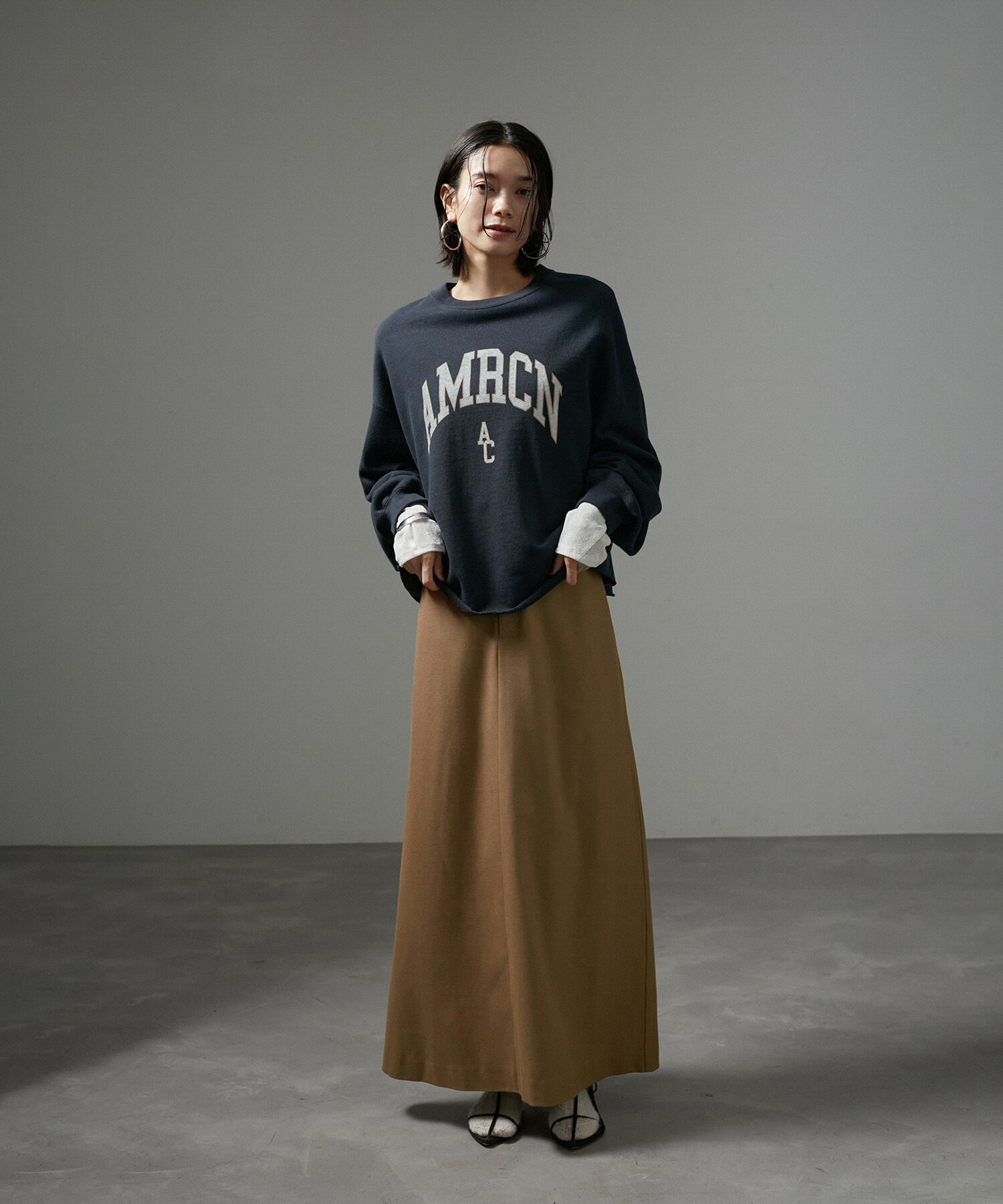 SALON adam et rope'「【WEB限定】サスペンダートラペーズスカート」|スカート|