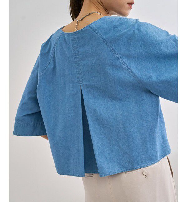 ROPE「カーディ半袖ブラウス/洗える」|シャツ・ブラウス|