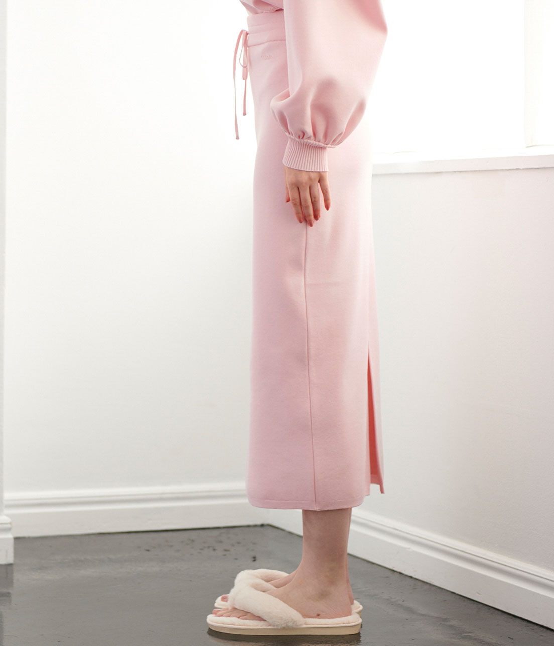 VIS「【コラーゲン加工】【セットアップ対応】【ViSage】軽量ニットスカート」|ルームウェア|