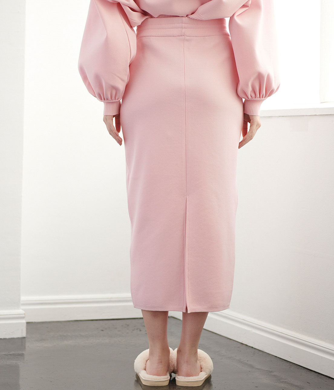 VIS「【コラーゲン加工】【セットアップ対応】【ViSage】軽量ニットスカート」|ルームウェア|