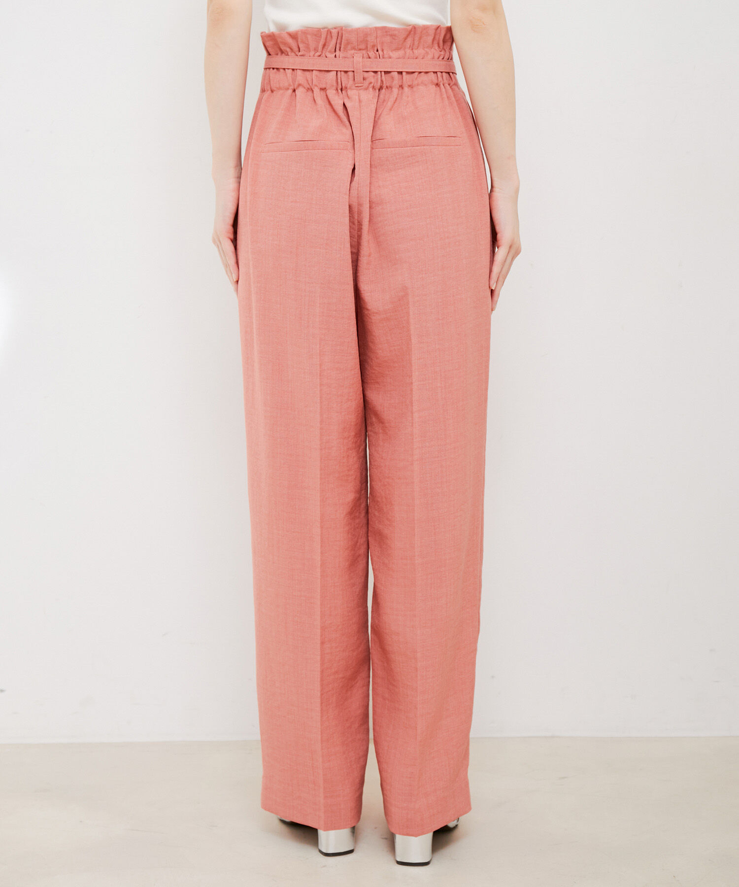 VIS「【接触冷感・洗える】美easy Dカンベルト付きワイドパンツ【セットアップ対応】」|スラックス|