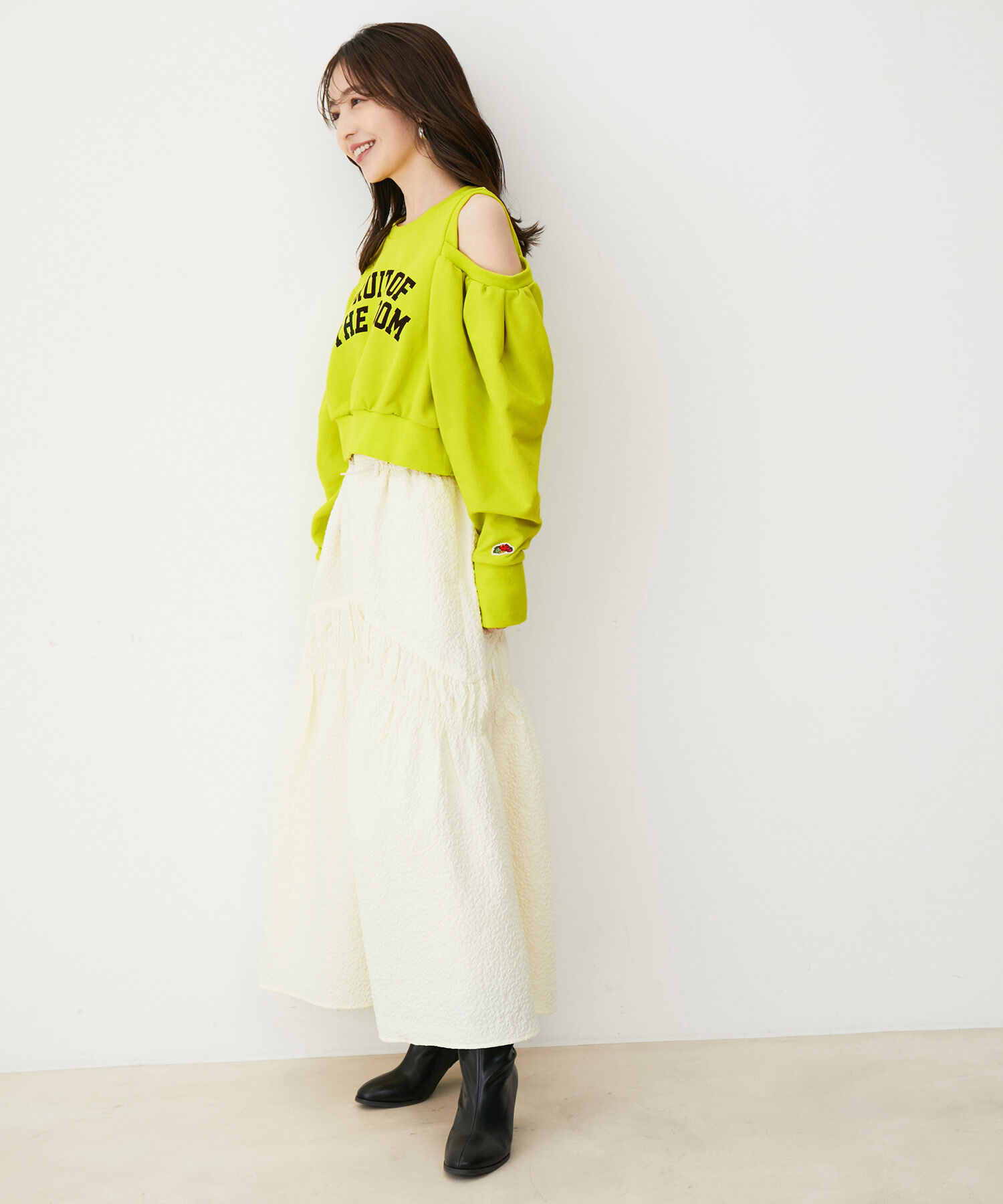 VIS「【FRUIT OF THE LOOM別注】オープンショルダースウェット」|スウェット・ジャージ|