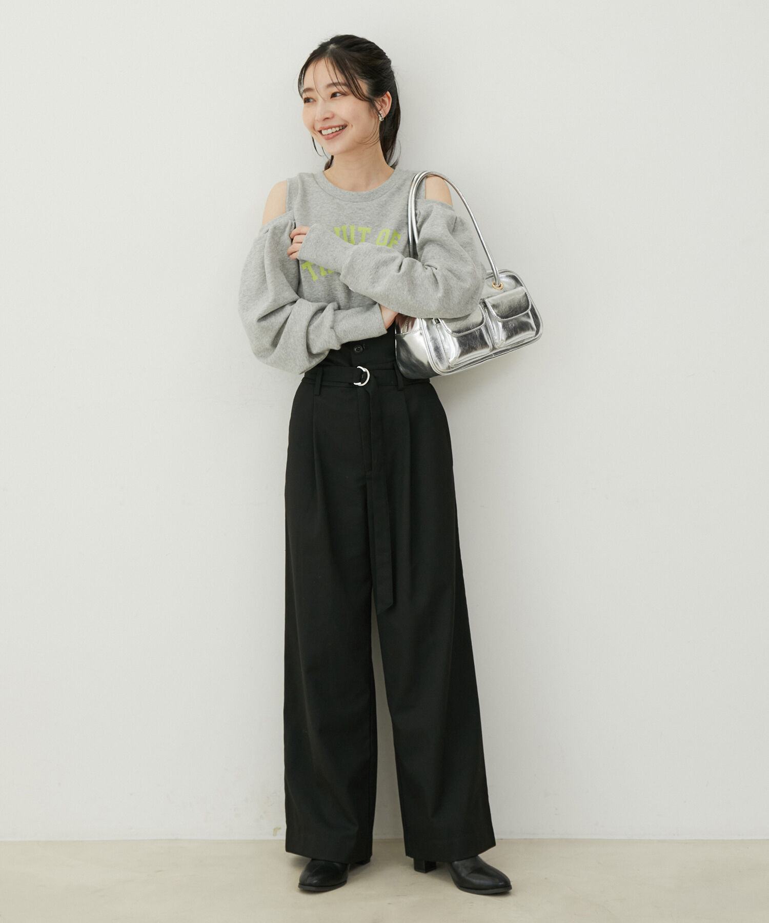 VIS「【FRUIT OF THE LOOM別注】オープンショルダースウェット」|スウェット・ジャージ|