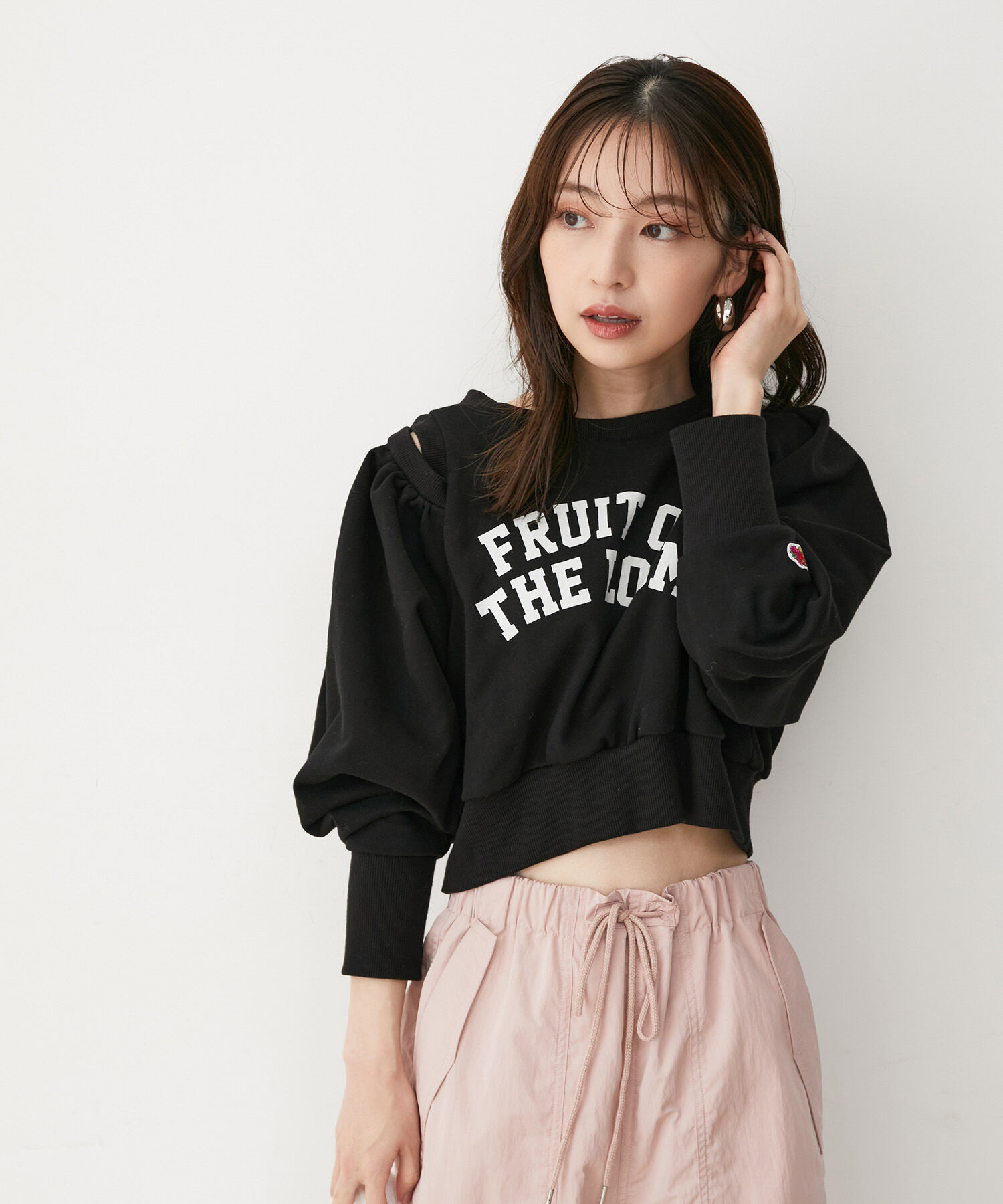 VIS「【FRUIT OF THE LOOM別注】オープンショルダースウェット」|スウェット・ジャージ|