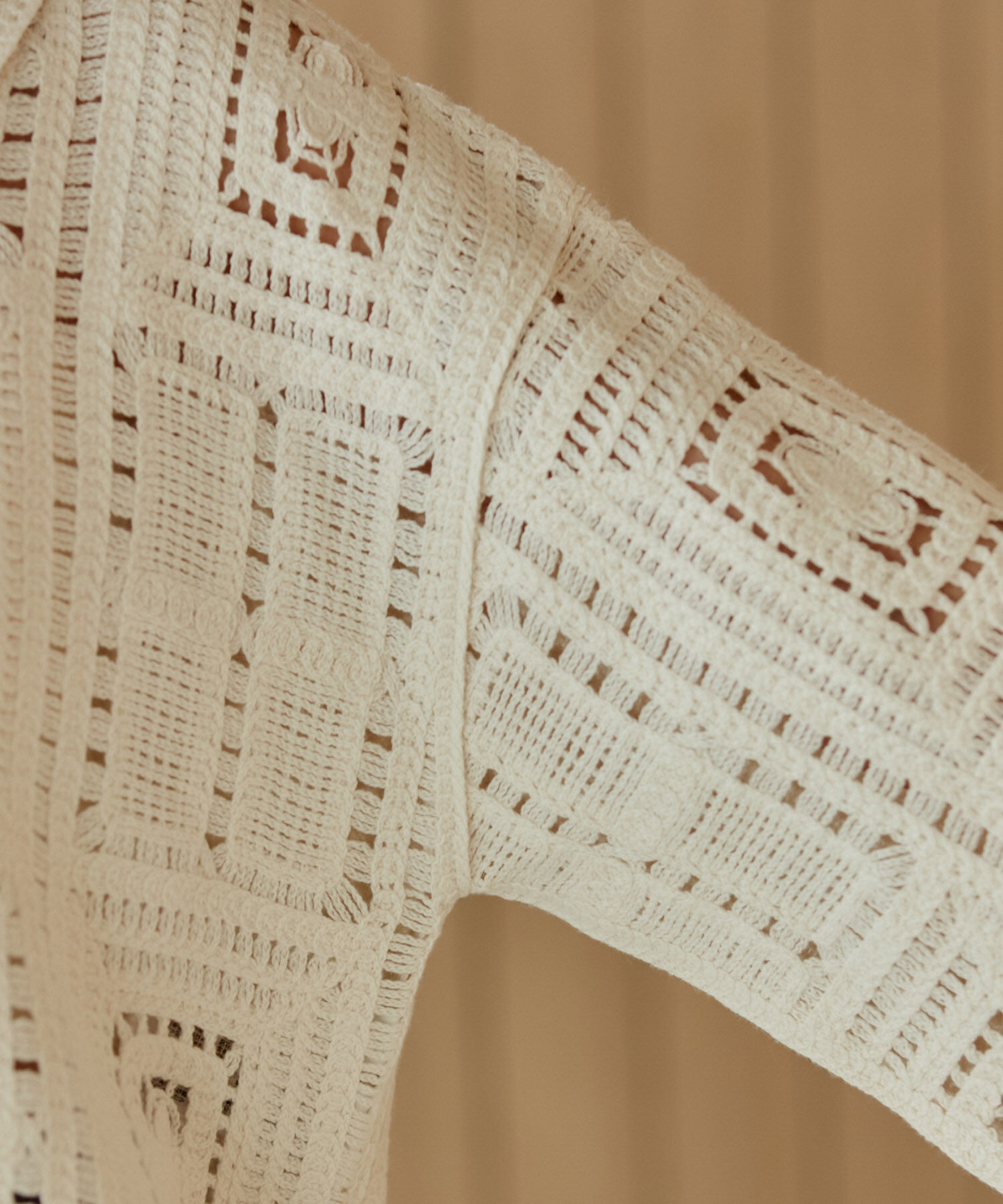 VIS「衿付きクロシェレースカーデガン」|カーディガン|