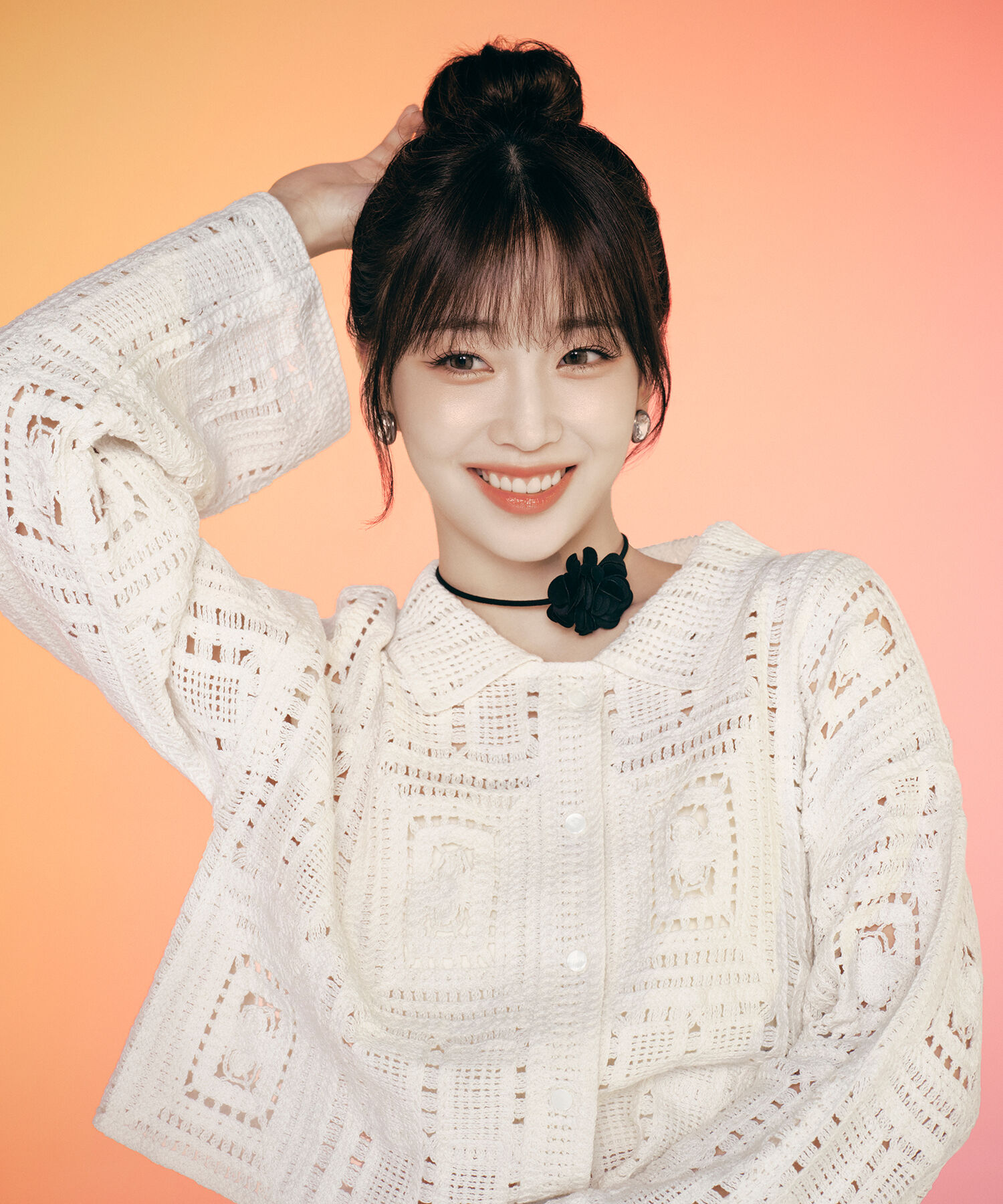 VIS「衿付きクロシェレースカーデガン」|カーディガン|