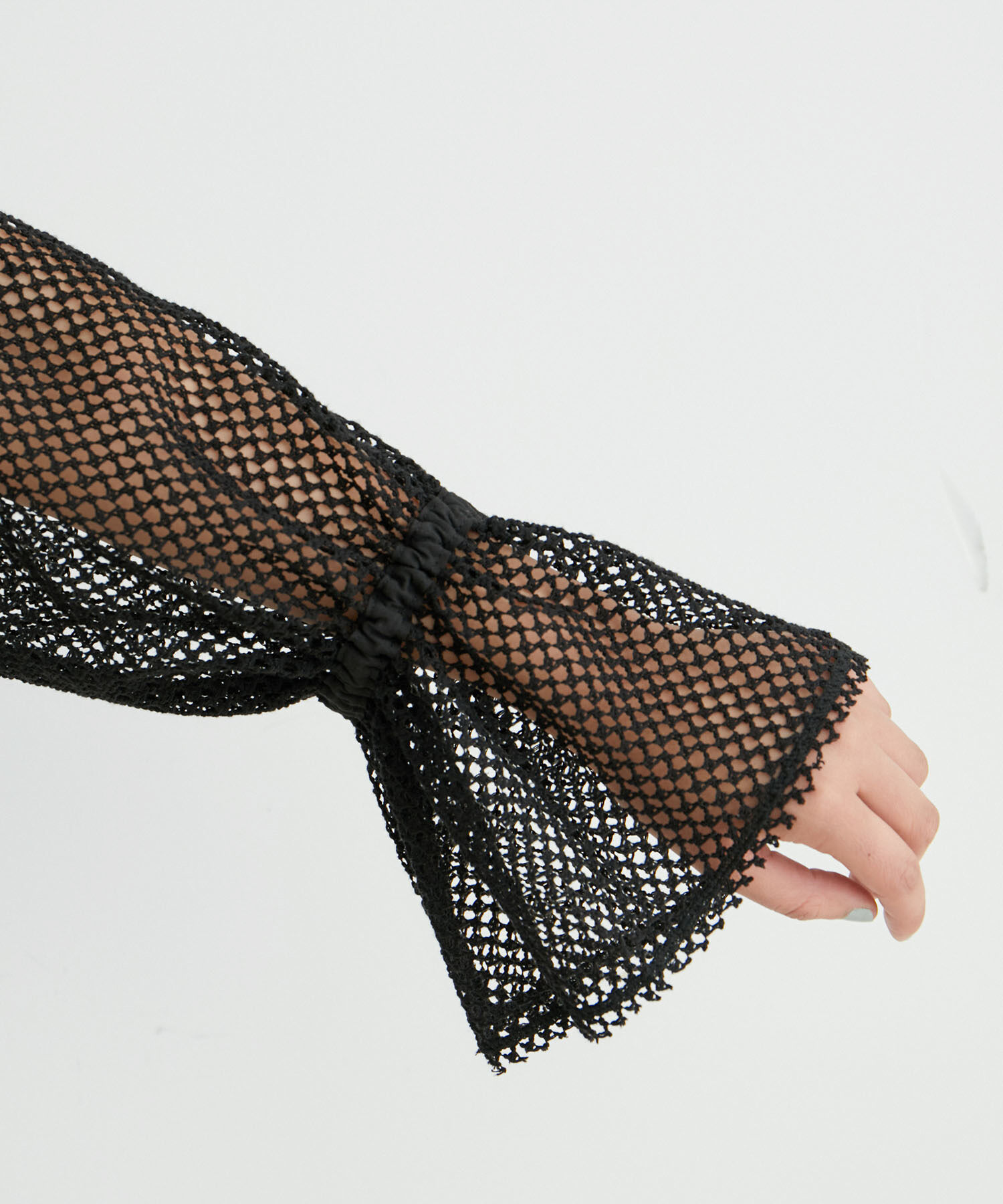 VIS「【前後2WAY】メッシュフリルカーディガン」|シャツ・ブラウス|