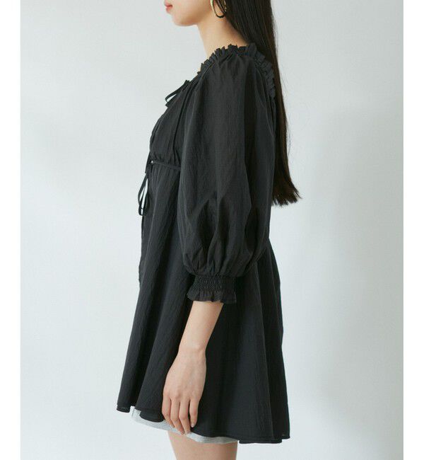 VIS「パフスリーブナイロンチュニックブラウス」|シャツ・ブラウス|