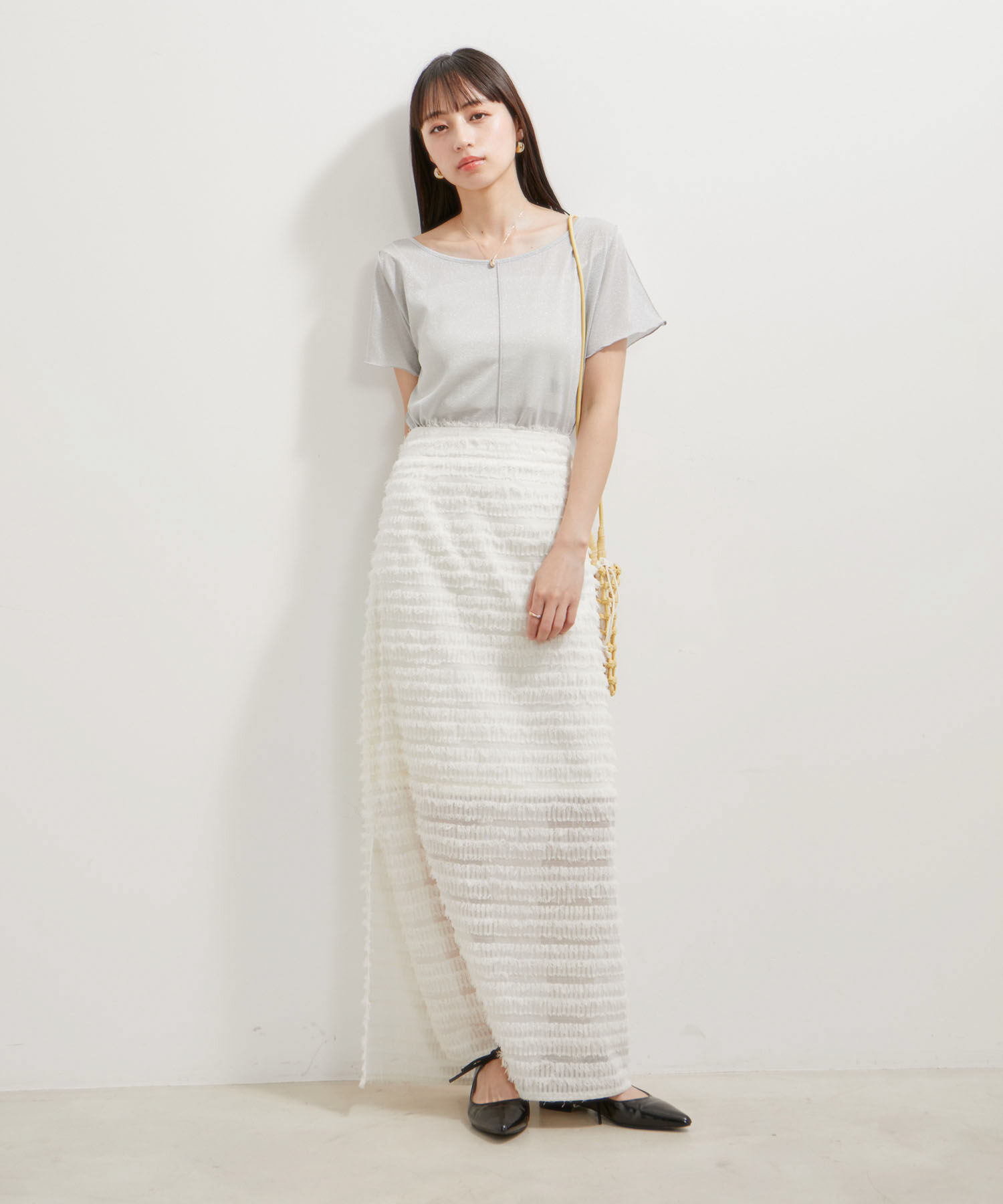 VIS「【洗える】ラメメローTシャツ」|Tシャツ・カットソー|