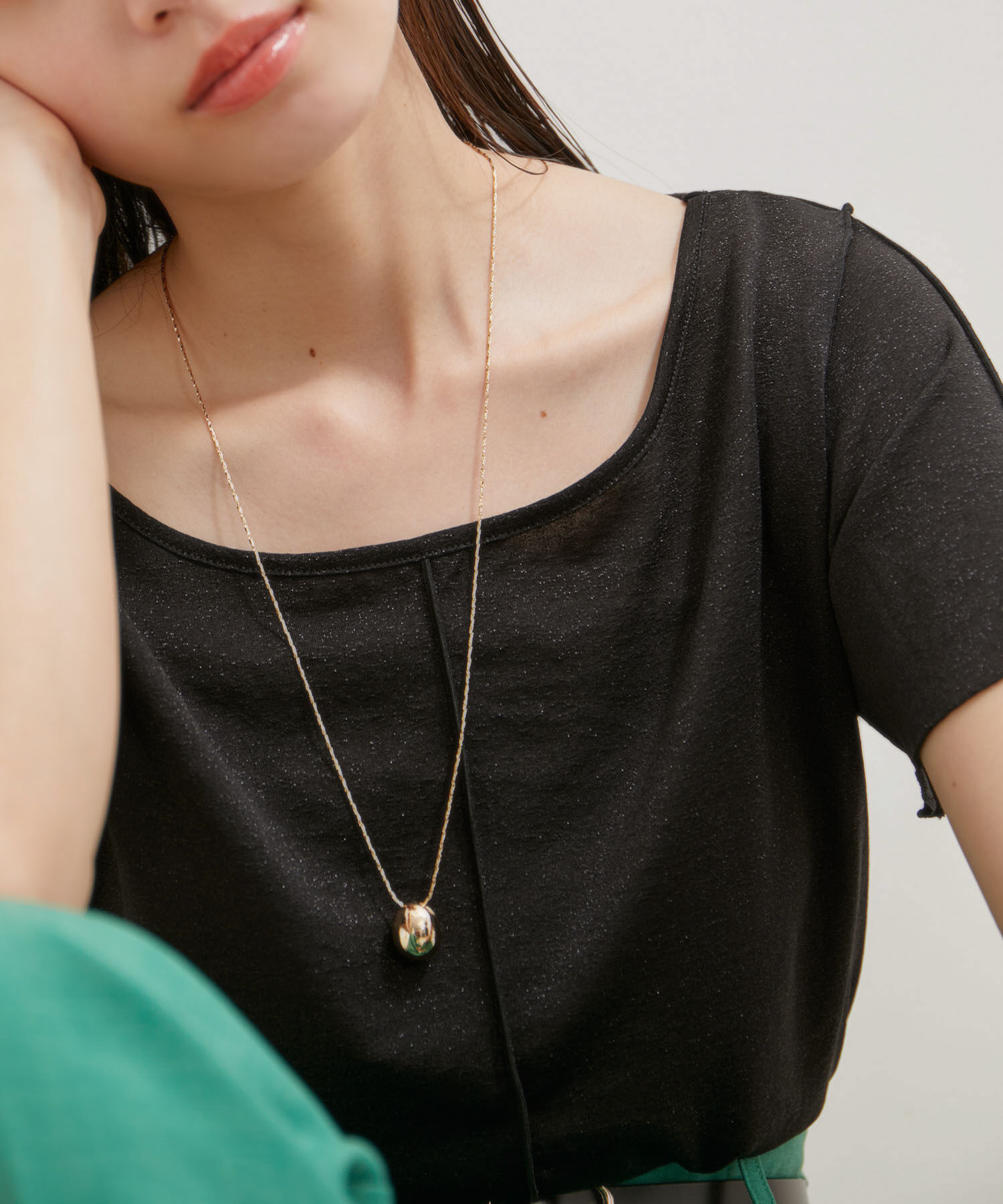 VIS「【洗える】ラメメローTシャツ」|Tシャツ・カットソー|