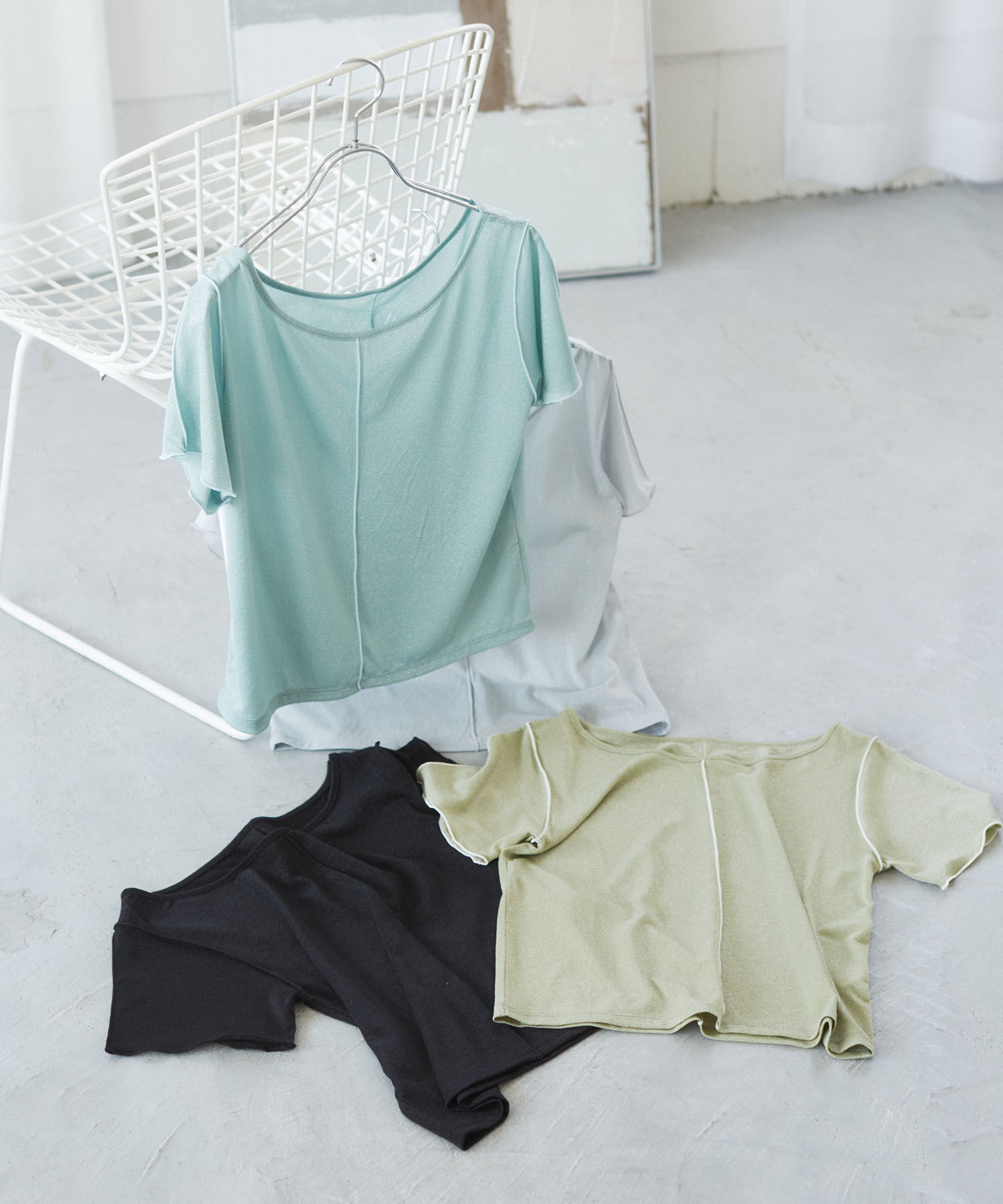 VIS「【洗える】ラメメローTシャツ」|Tシャツ・カットソー|