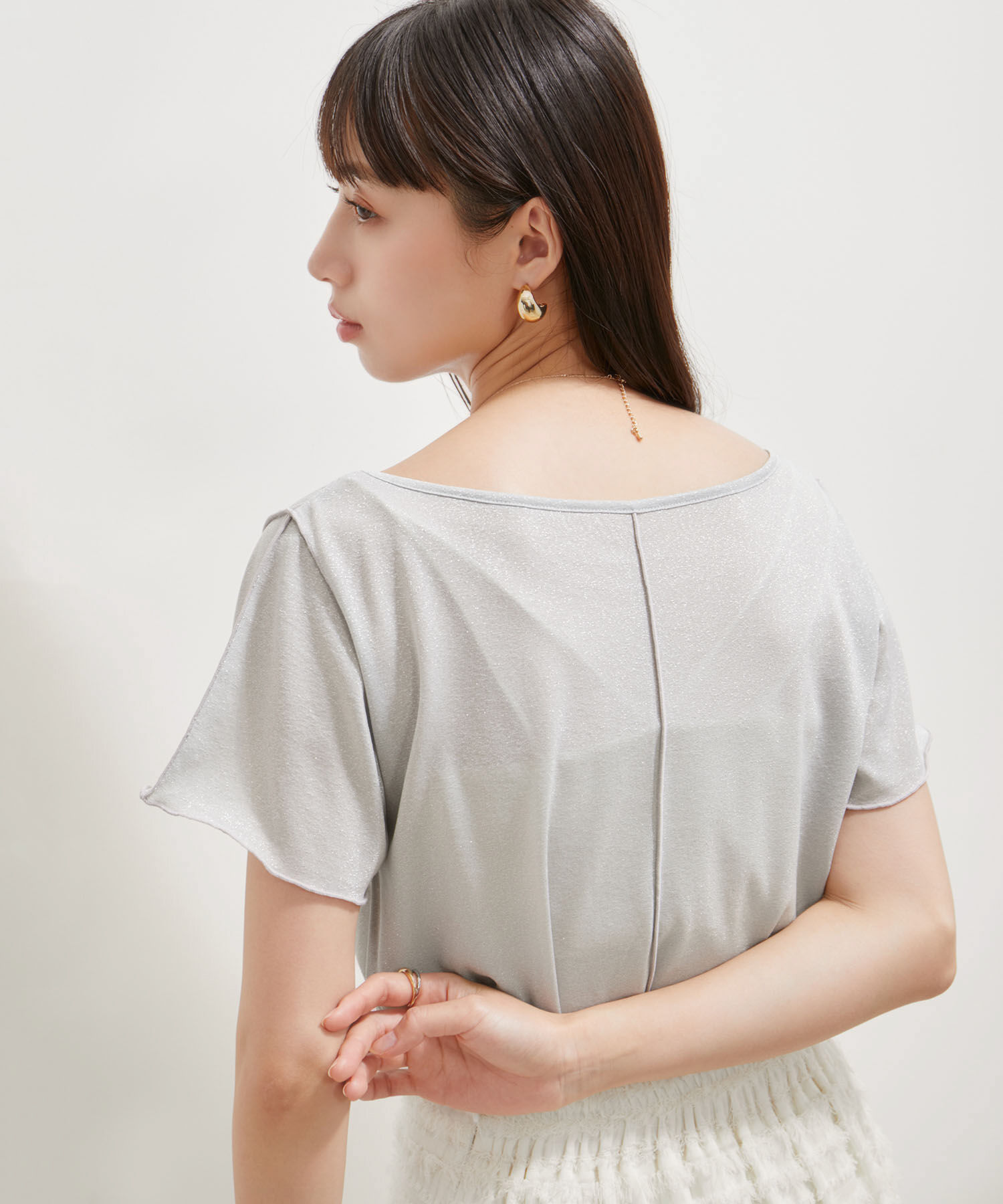 VIS「【洗える】ラメメローTシャツ」|Tシャツ・カットソー|