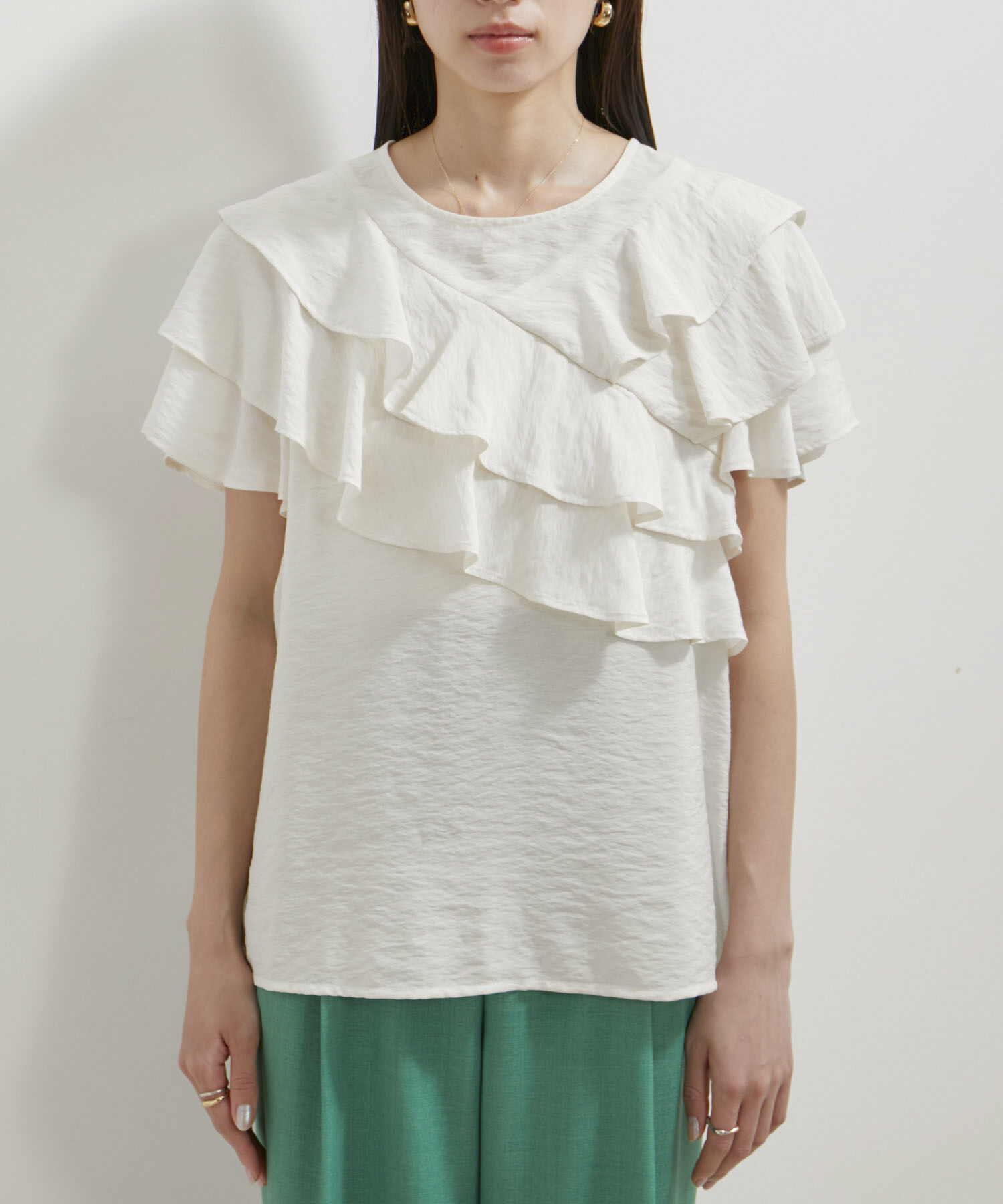 VIS「フリルティアードブラウス」|シャツ・ブラウス|