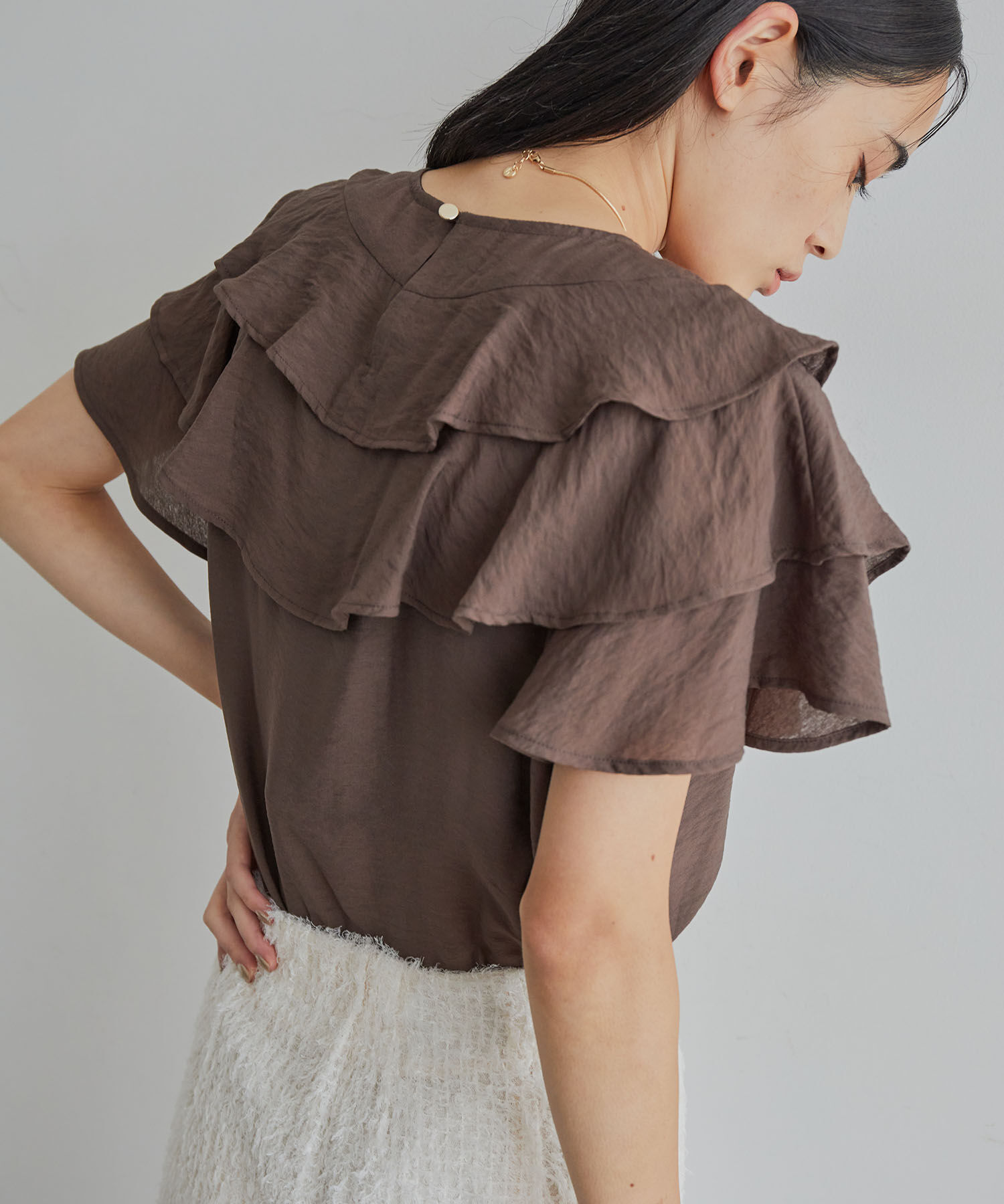 VIS「フリルティアードブラウス」|シャツ・ブラウス|
