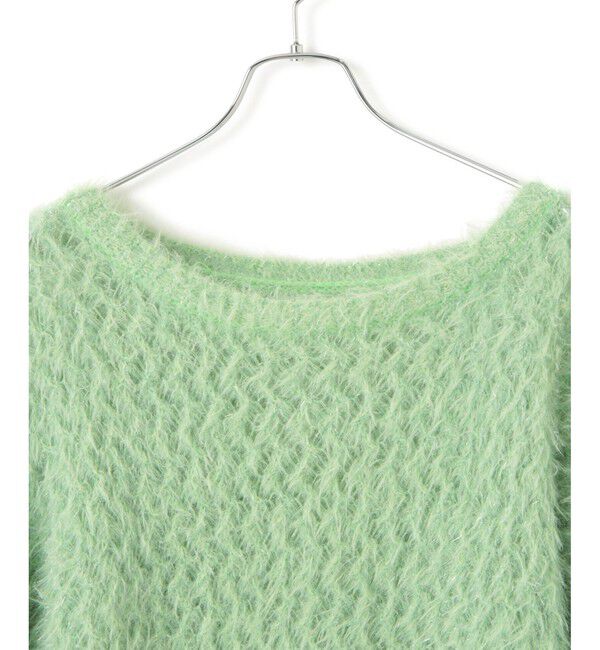 VIS「キラッと華やか！透かし柄シャギーニットプルオーバー」|ニット・セーター|