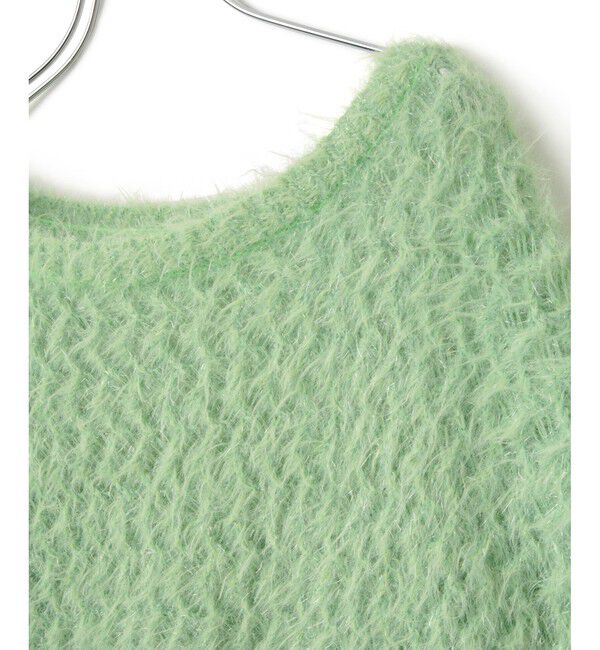 VIS「キラッと華やか！透かし柄シャギーニットプルオーバー」|ニット・セーター|