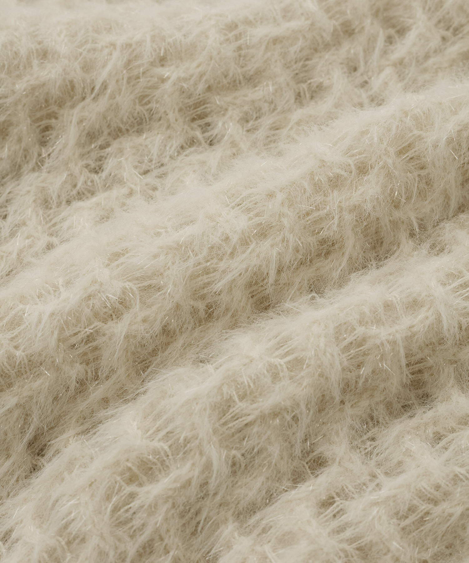 VIS「キラッと華やか！透かし柄シャギーニットプルオーバー」|ニット・セーター|