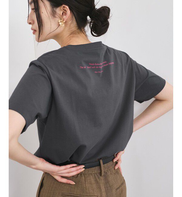 VIS「【接触冷感】フラワーフォト＆ロゴTシャツ」|Tシャツ・カットソー|