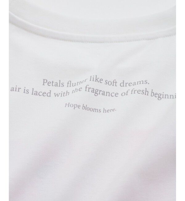 VIS「【接触冷感】フラワーフォト＆ロゴTシャツ」|Tシャツ・カットソー|